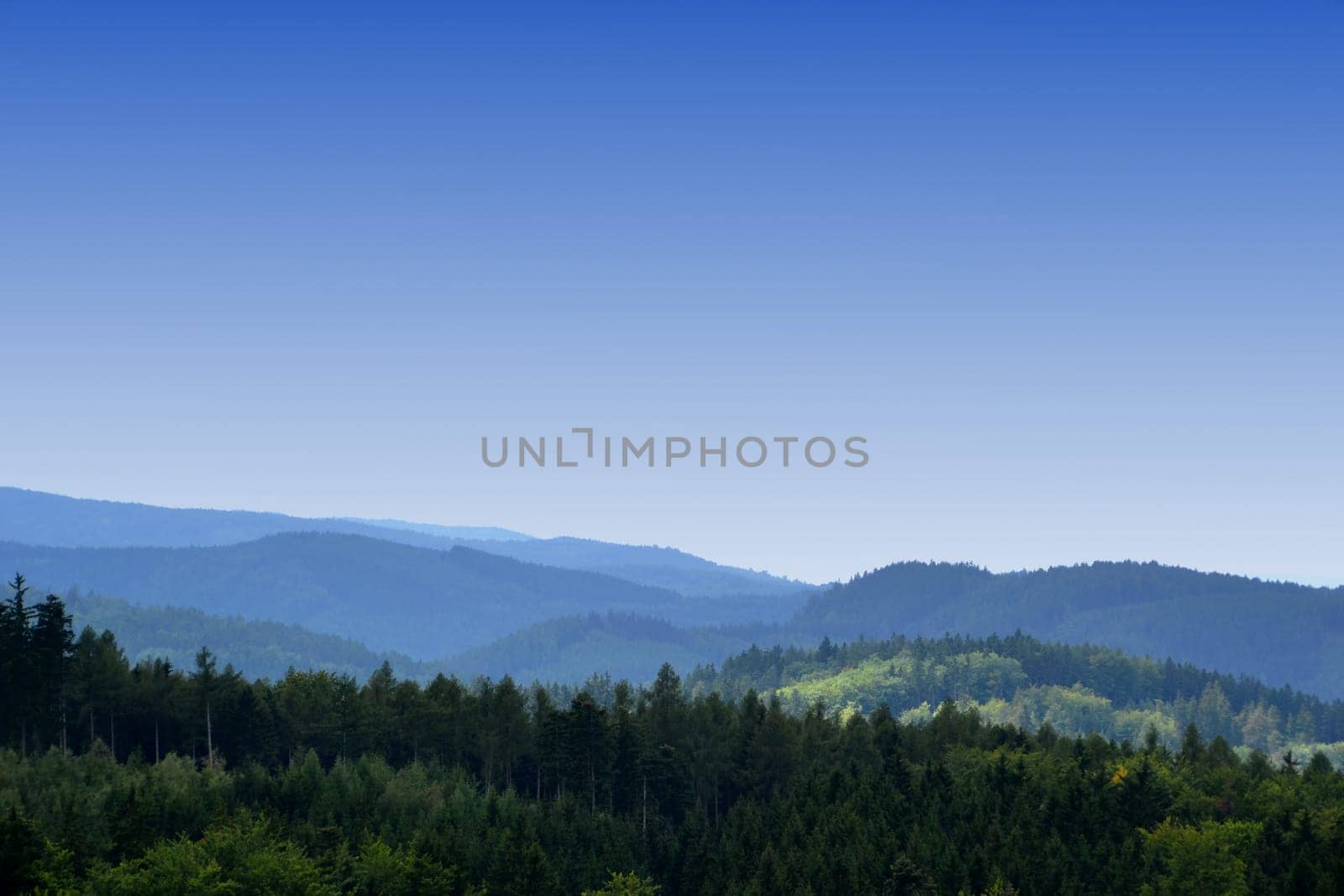 View from the summit of the Brocken in the Harz National Park