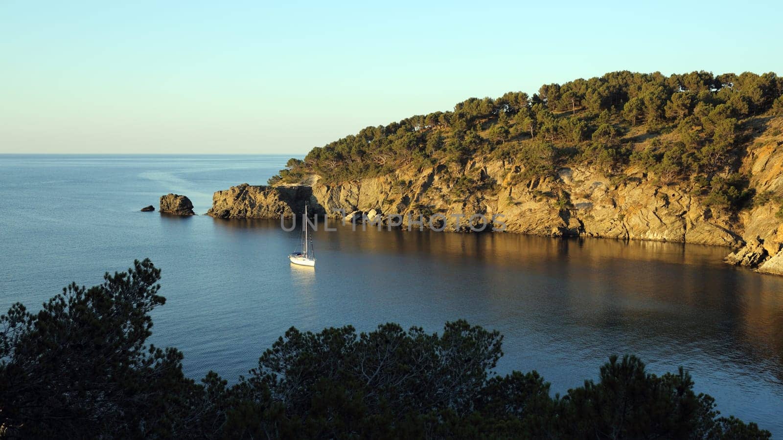 Details of view at the cove Rostella in Spain.