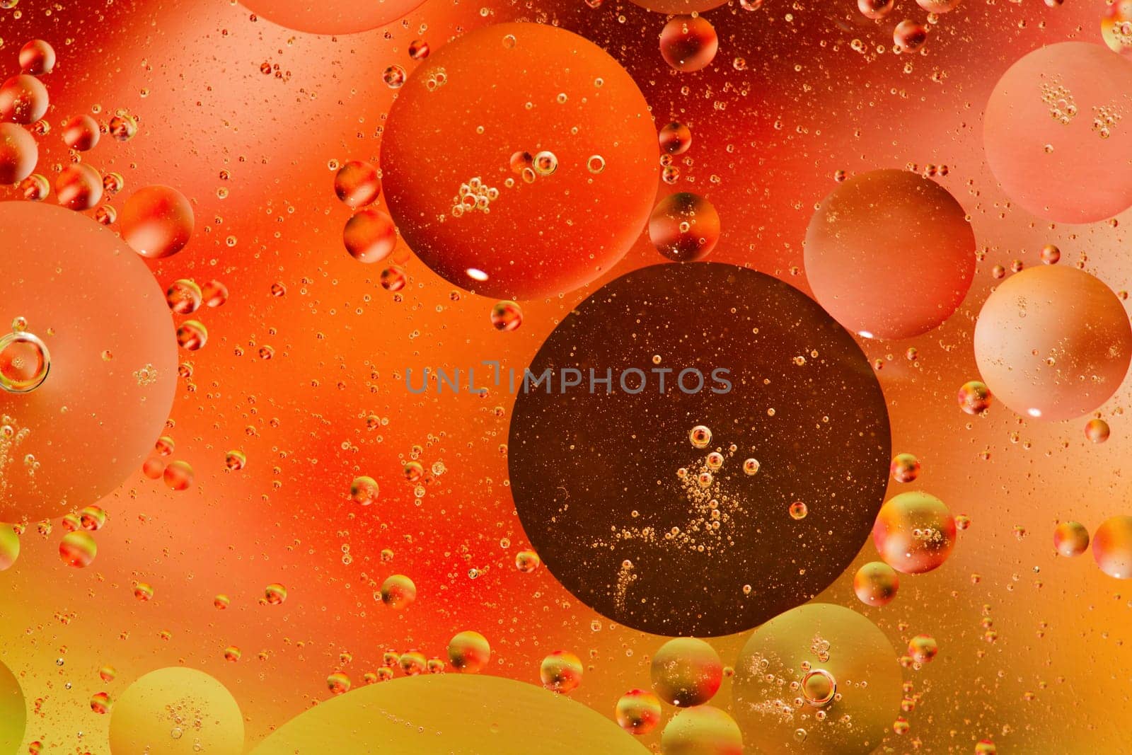 Abstract macro image of oil and water mixture