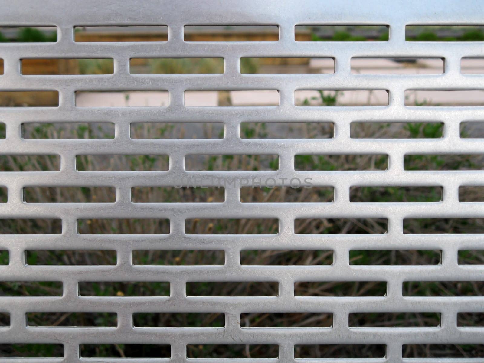 Silver steel grid