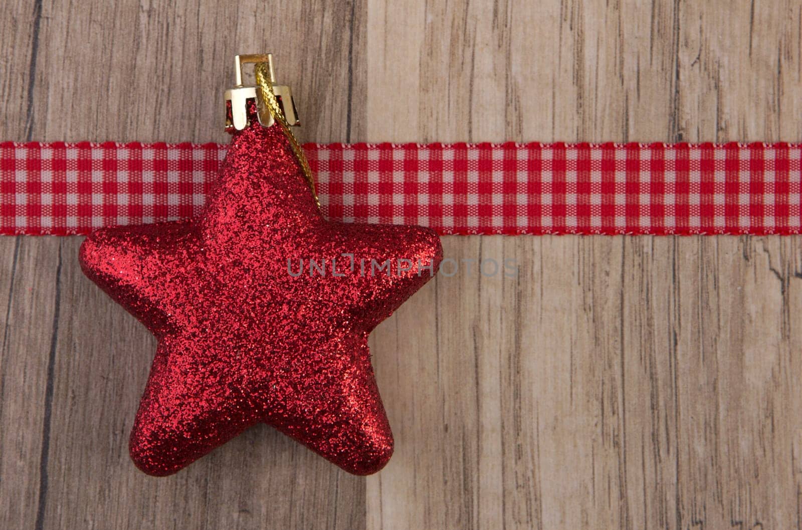 Christmas decoration with Christmas bauble red