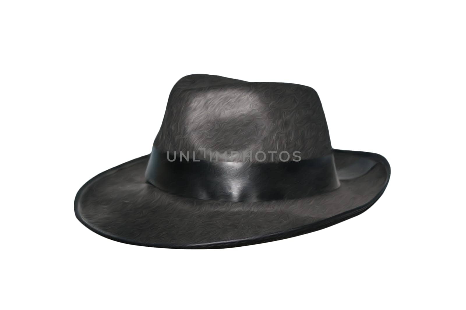 A black hat isolated on white