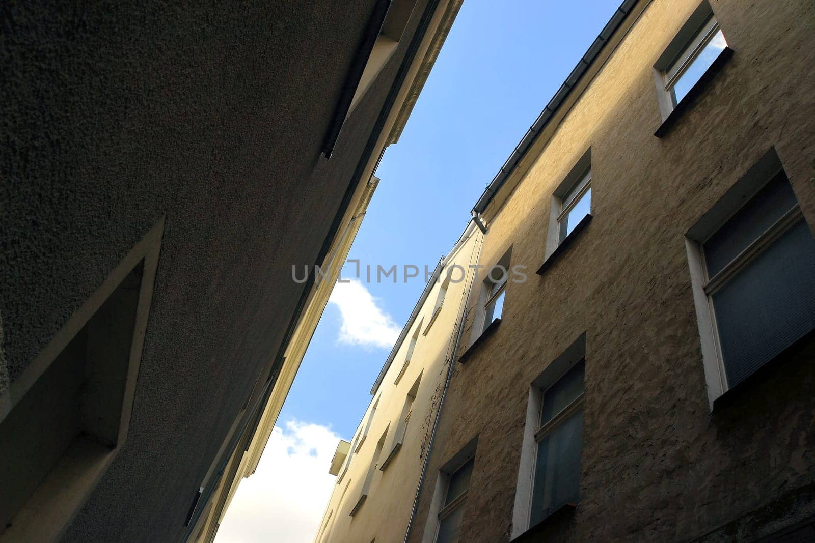 Houses in a narrow alley in Brandenburg