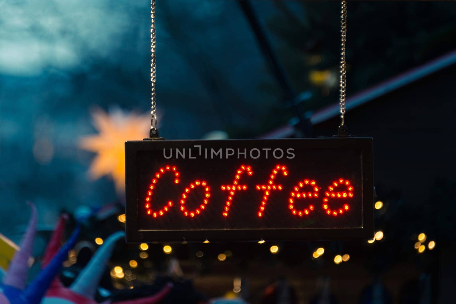 Coffee sign at a Christmas market