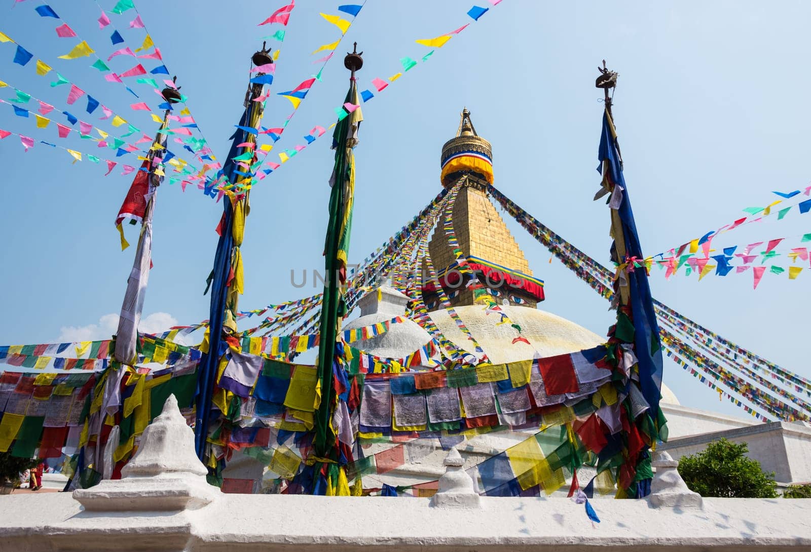 Bodhnath stupa also called Boudhanath is the largest stupa in the world, Kathmandu, Nepal