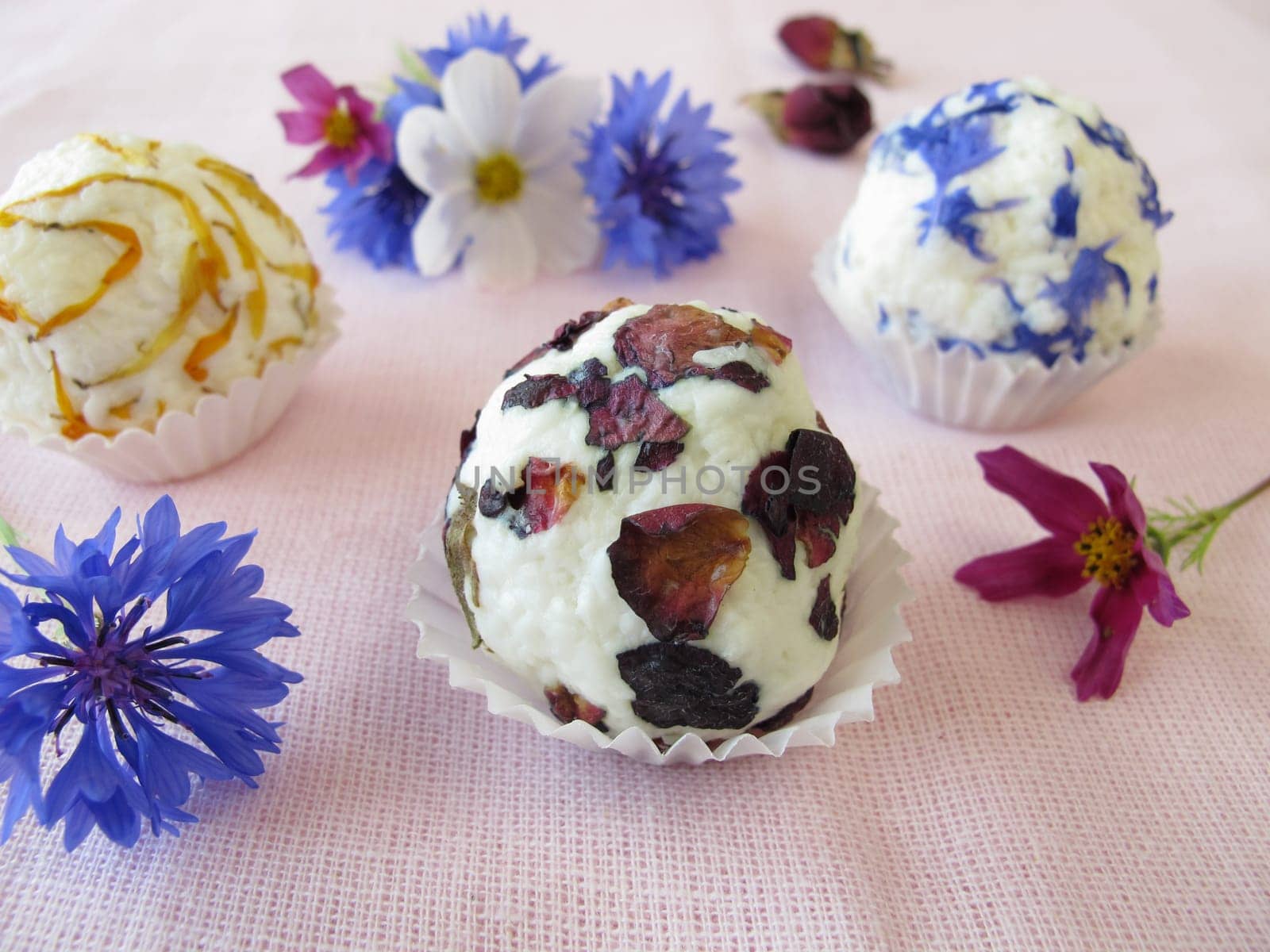 Homemade flower soap