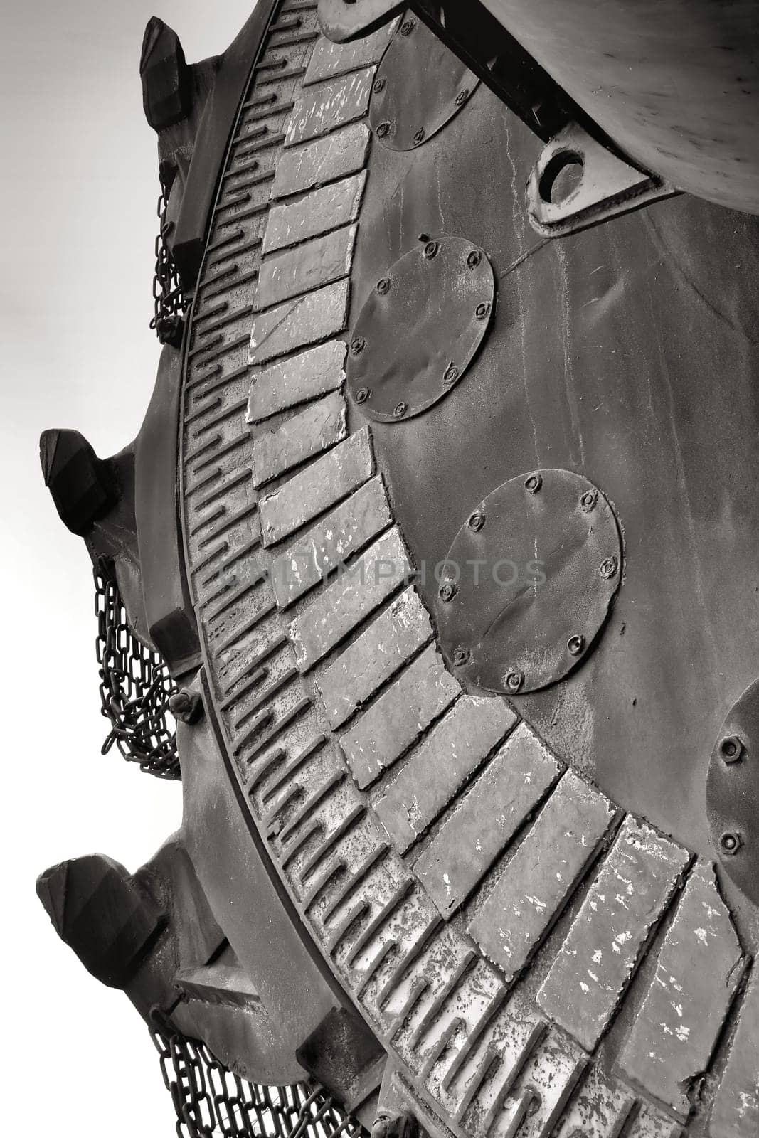 Detail of a bucket wheel excavator