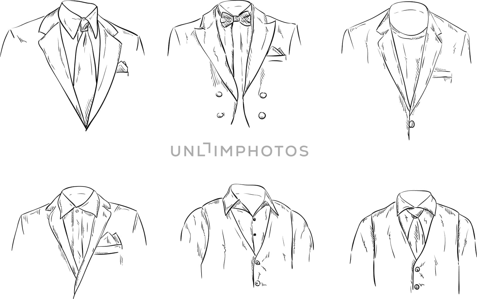 vector - set of men's formal suit