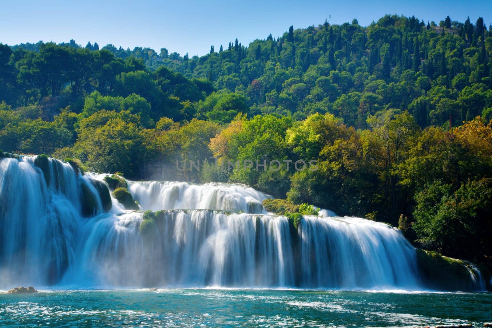 Waterfalls at Krka National Park in Croatia