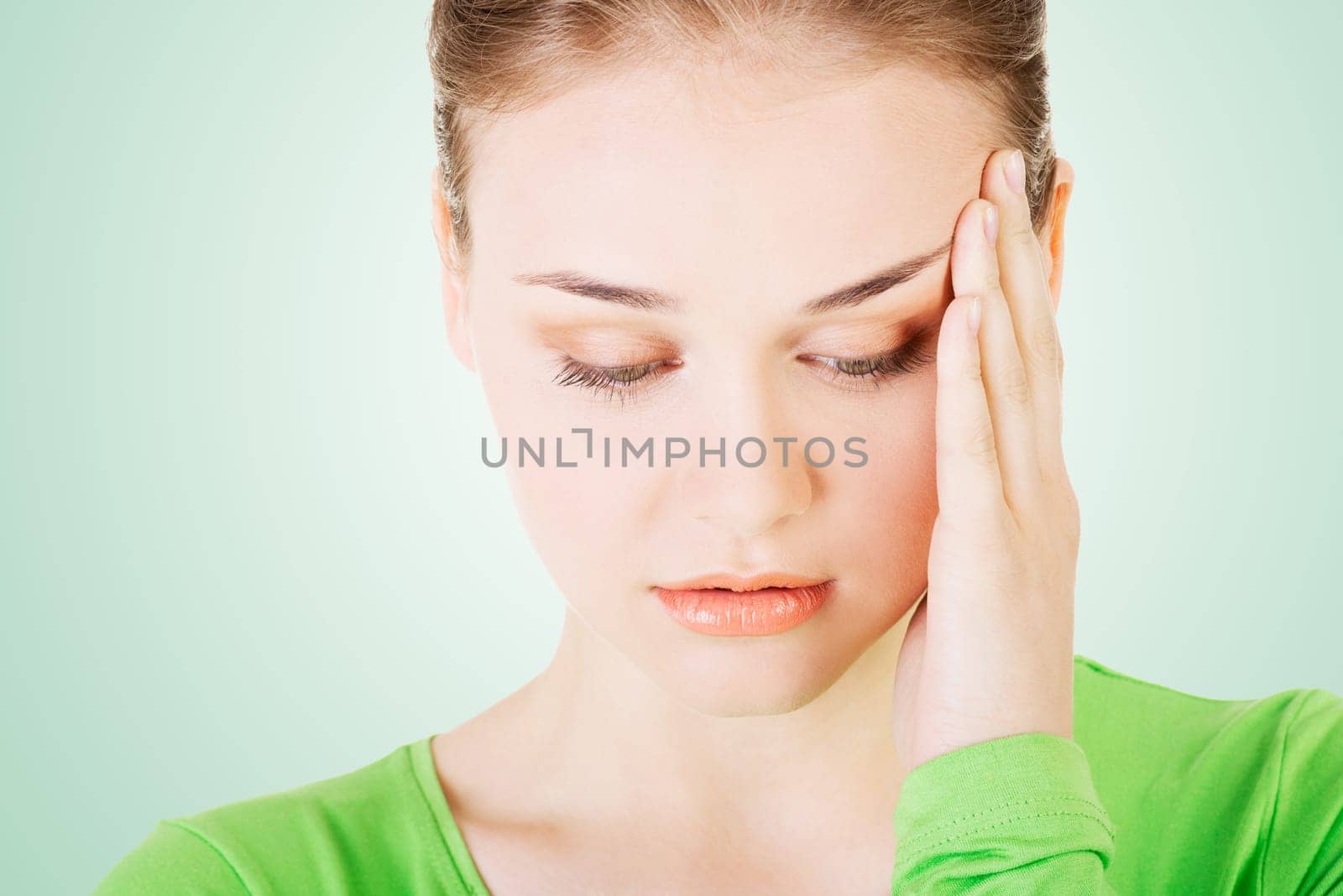 young beautiful woman in depression