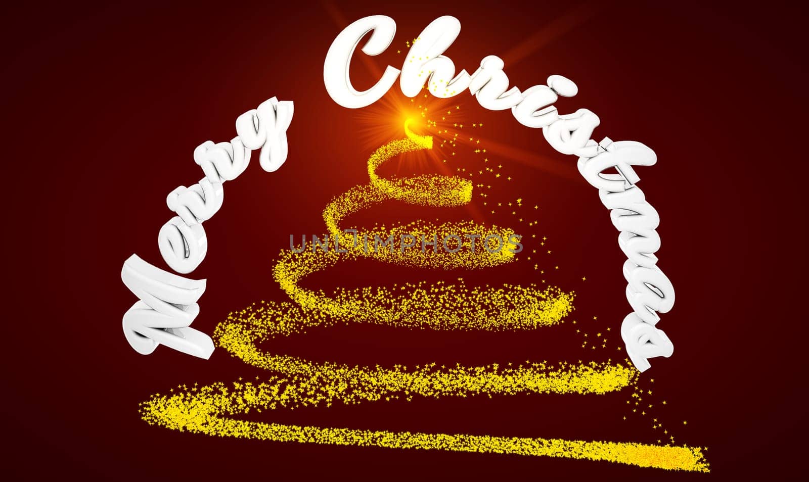 Christmas greeting cards concept done in 3d