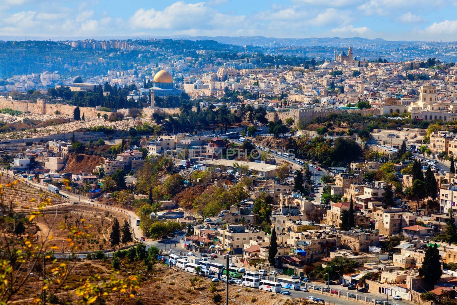 High point view over Jerusalem, Israel