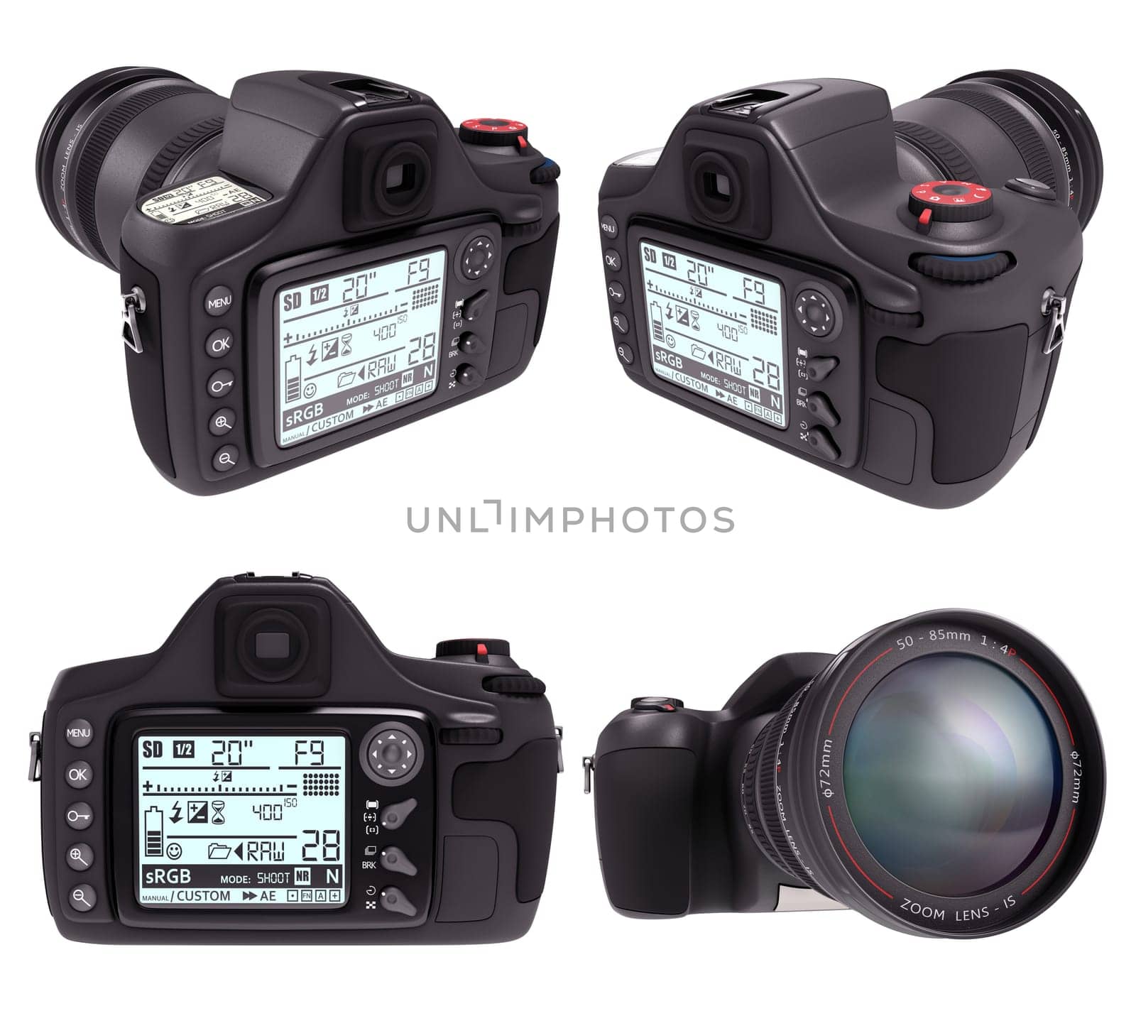 Professional camera over white. Exclusive Design (Design Concept).