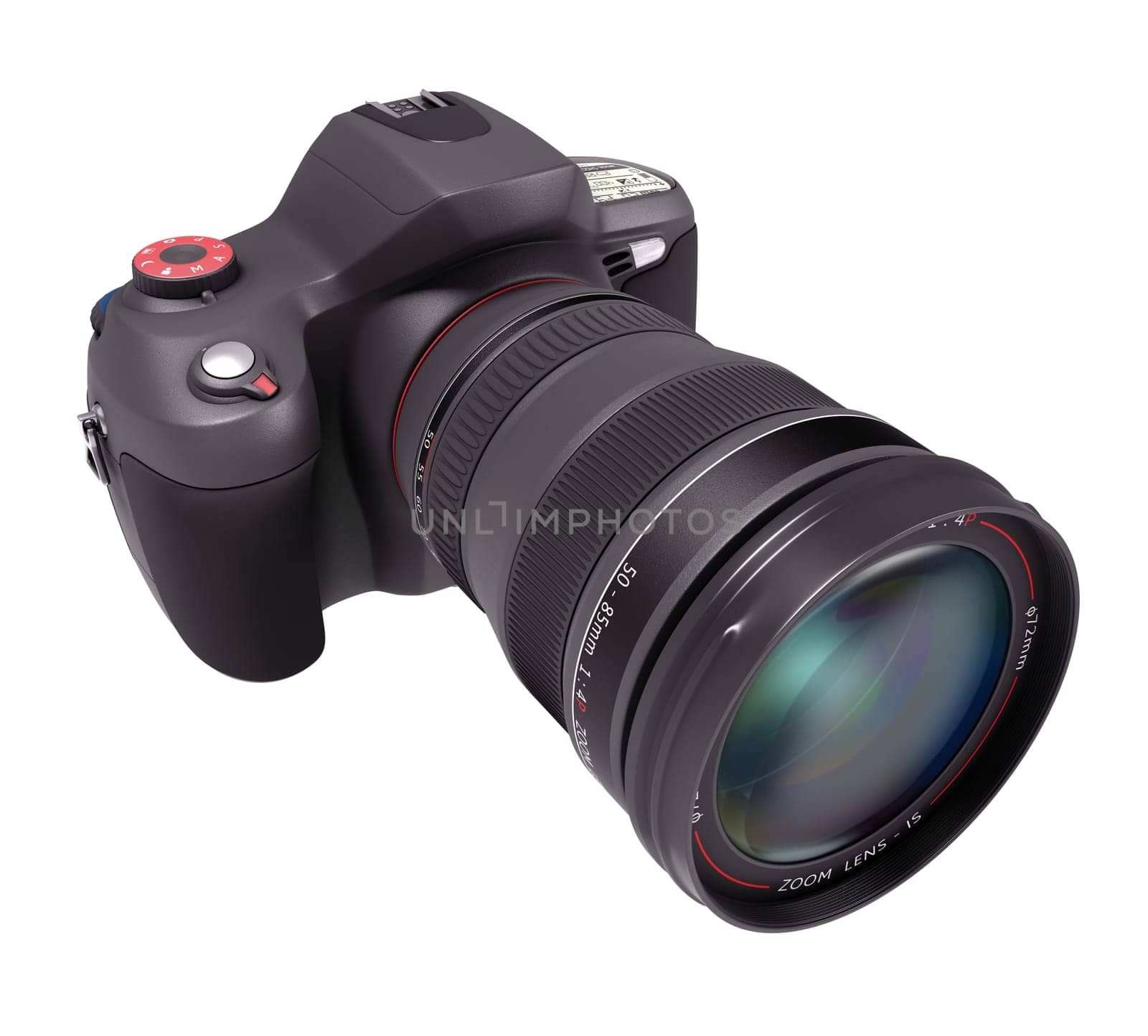 Professional camera over white. Exclusive Design (Design Concept).
