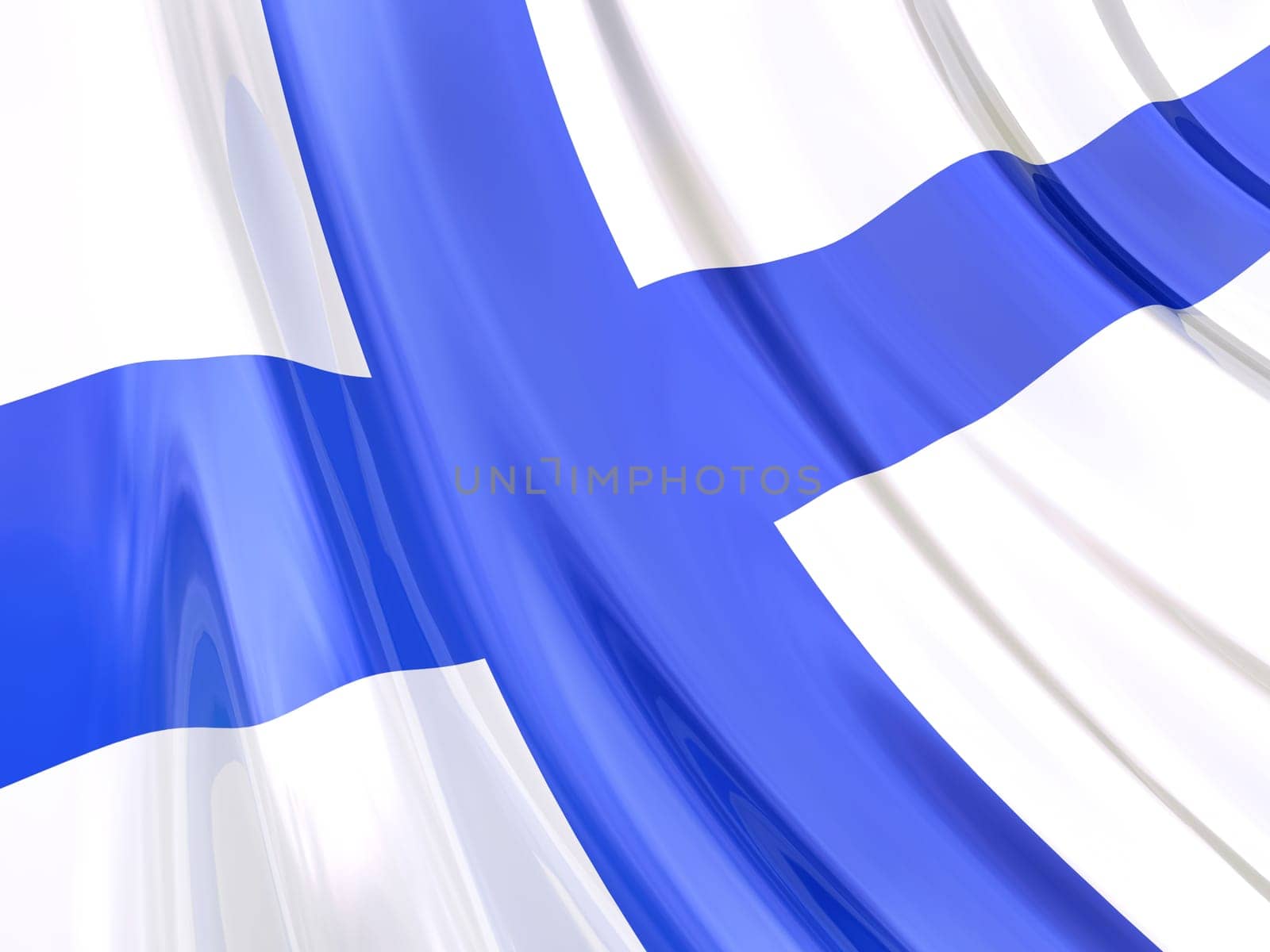 Glossy flag of Finland.