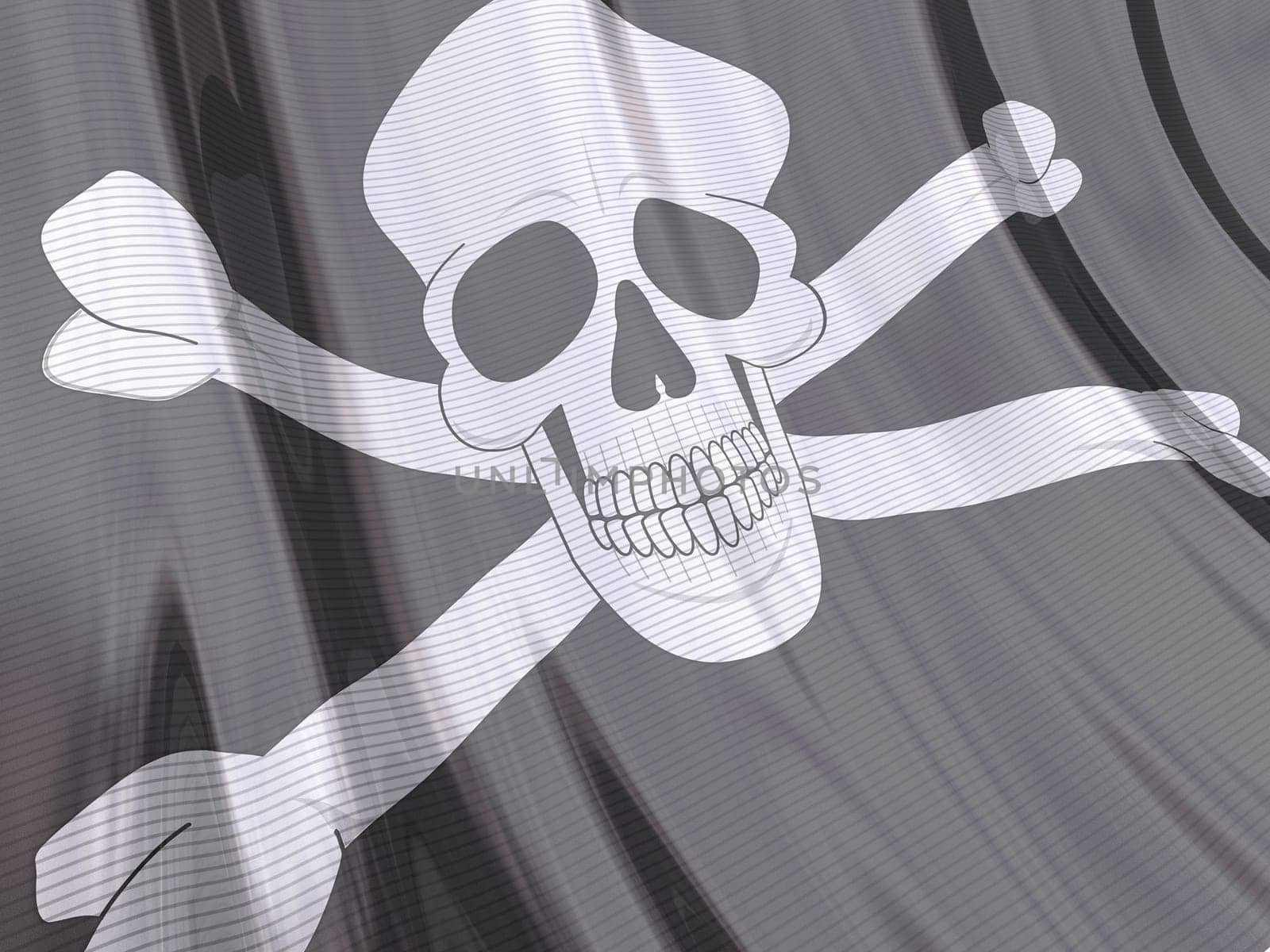 Glossy flag of Pirate.