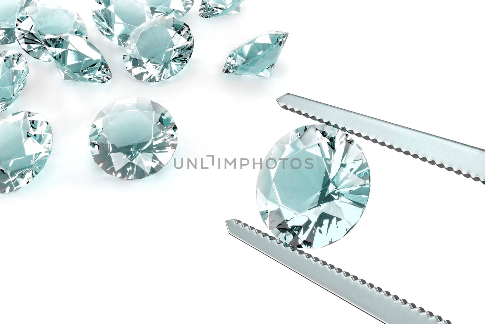 Choosing the best diamond of all.