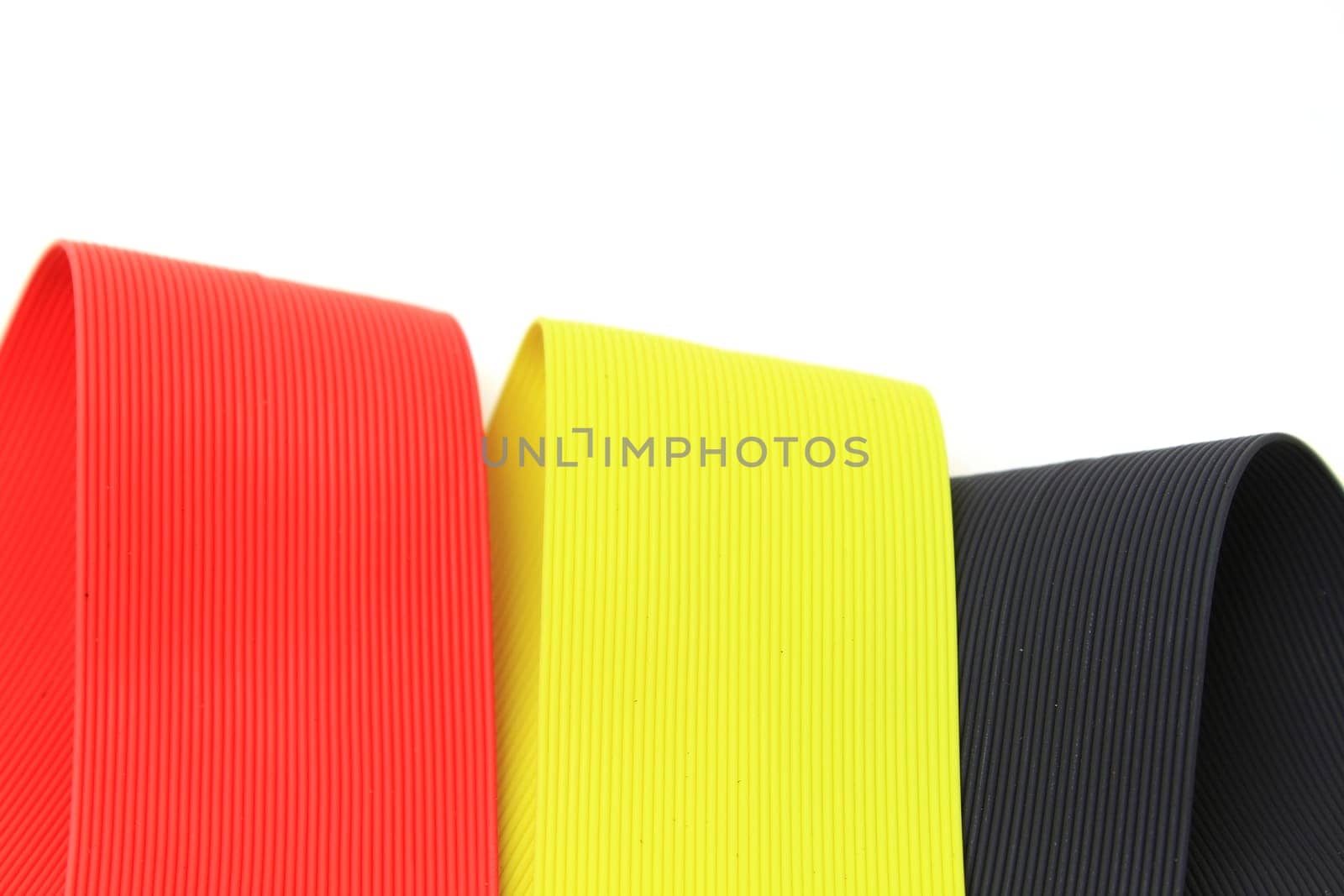 Silicone rubber colorful for lure fishing on white background