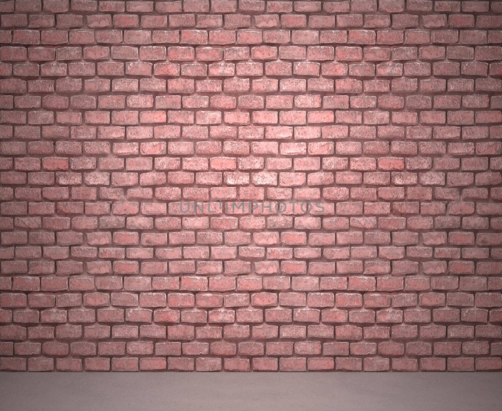 Exposed brick wall next to a sidewalk.
