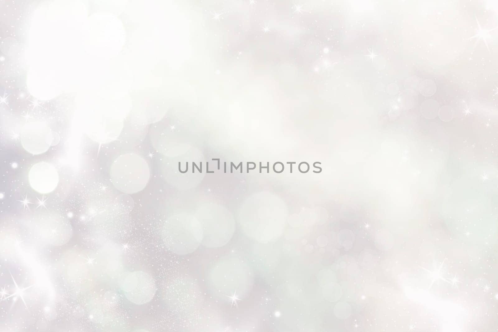Abstract silver Christmas background with white snowflakes