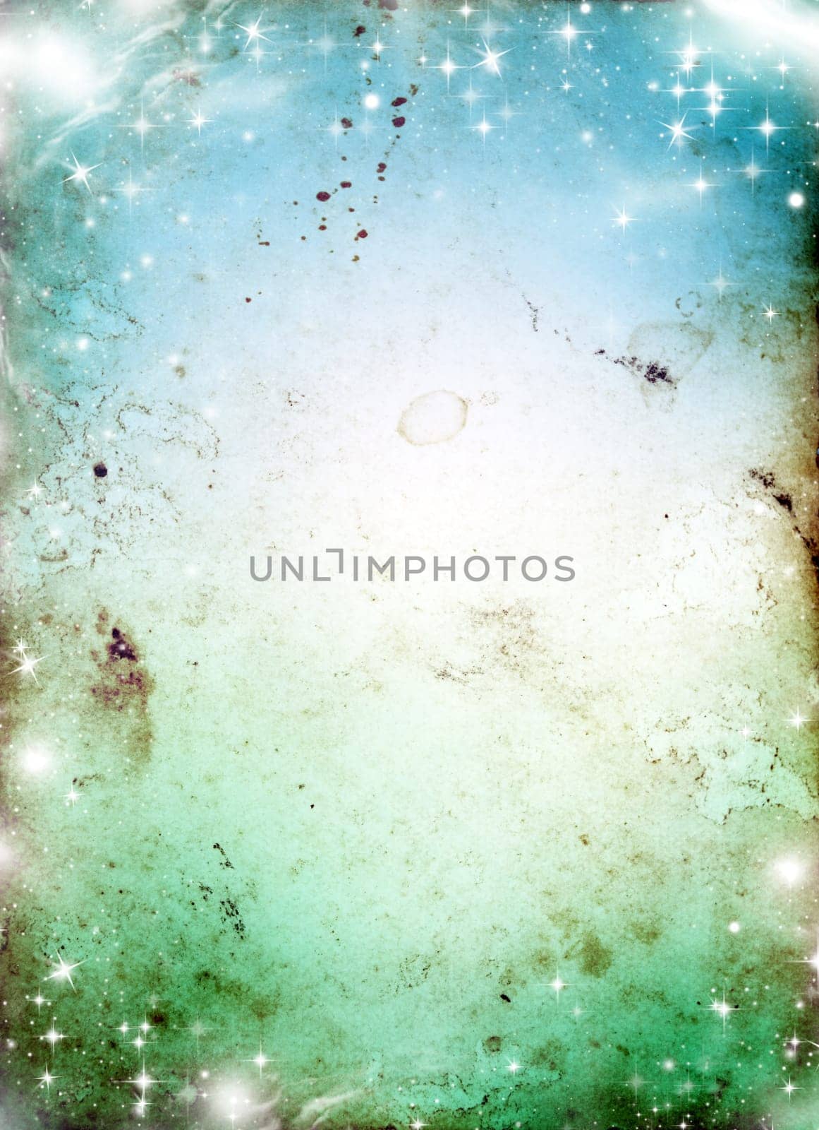 Grunge Christmas background with snowflakes and holiday lights