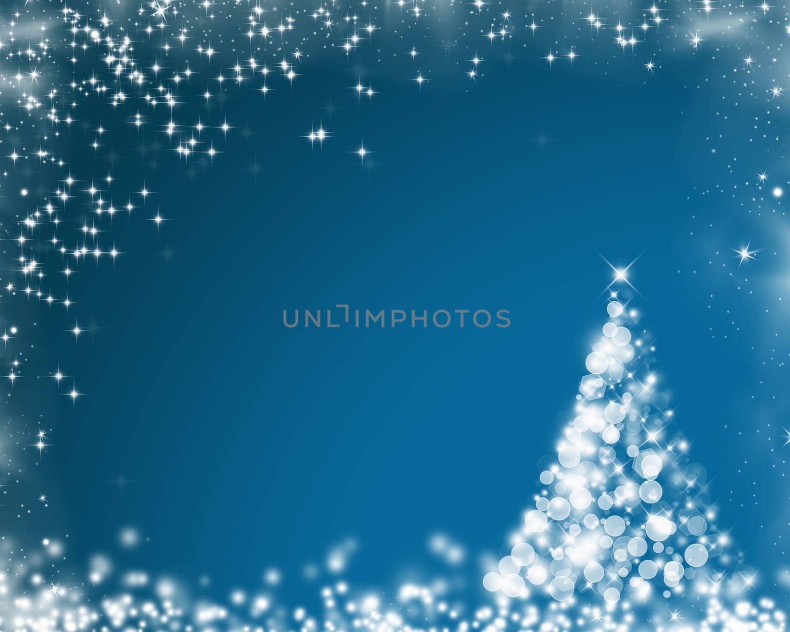 Abstract background with Christmas tree and  holiday lights