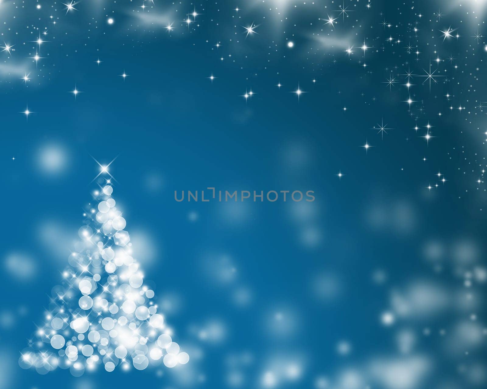 Christmas background with stars and snowflakes