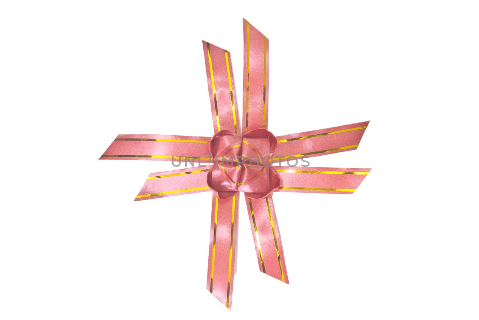 ribbon and bow isolated on white background