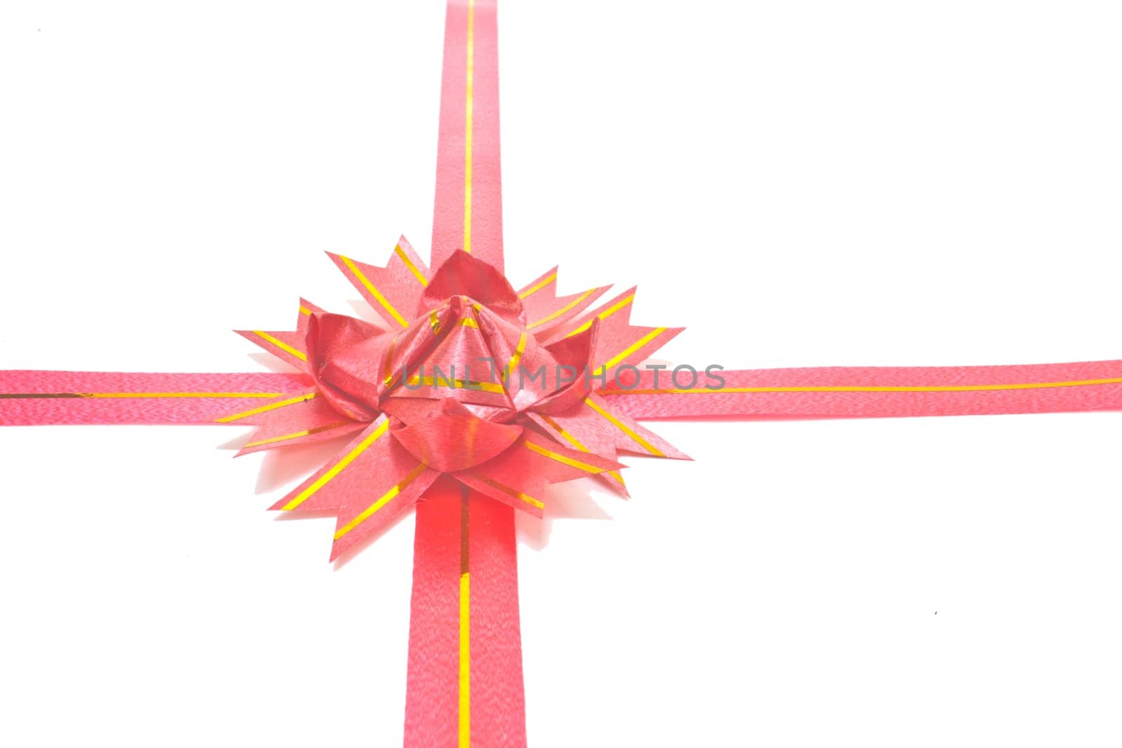 ribbon and bow isolated on white background