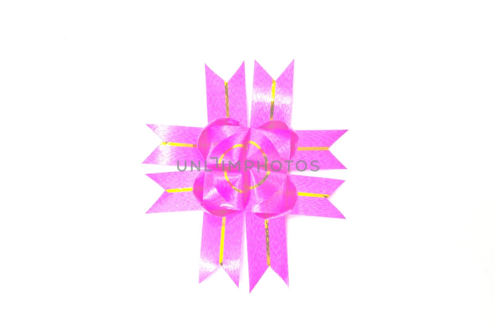 ribbon and bow isolated on white background