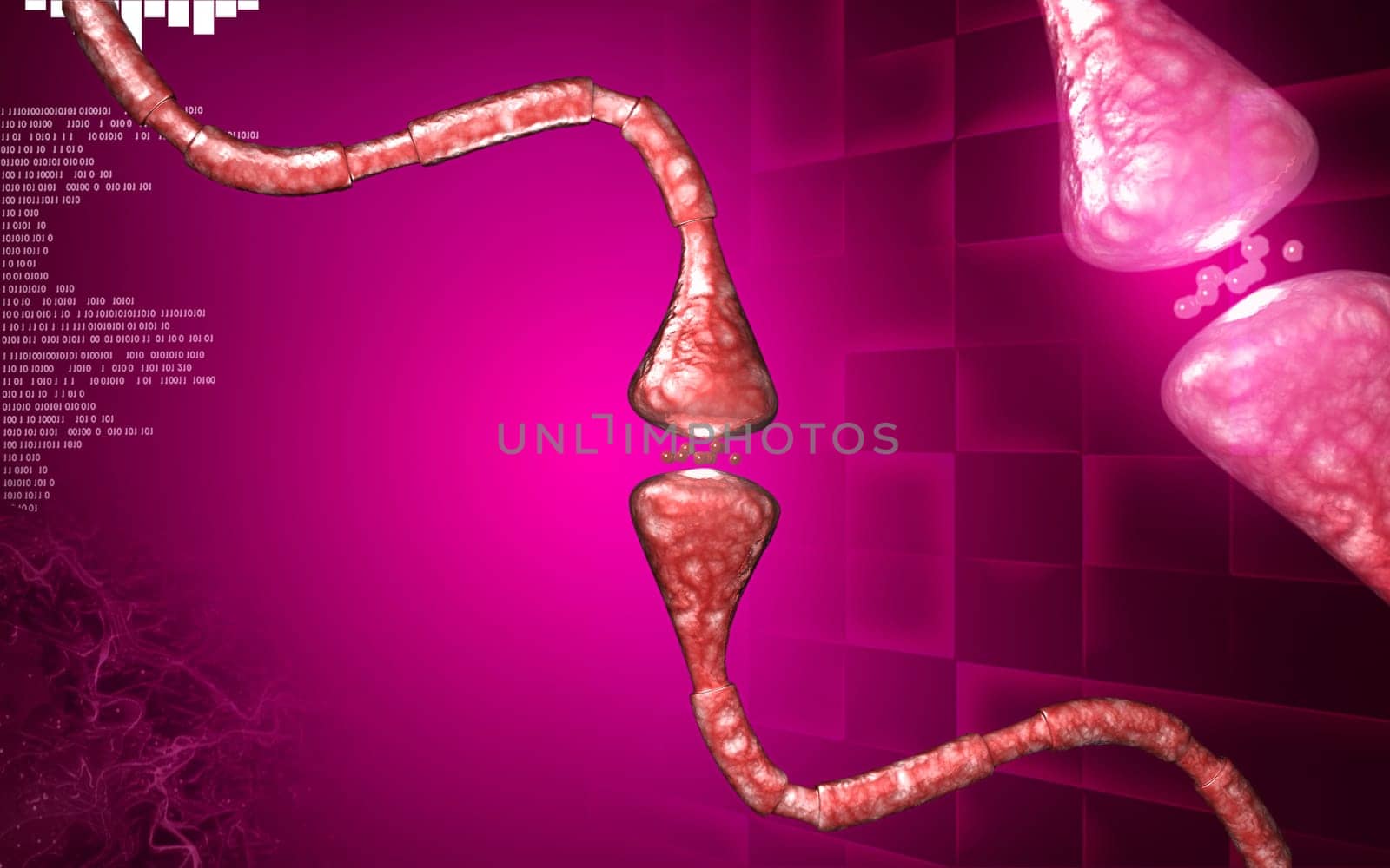 Digital illustration of Synapse in colour background