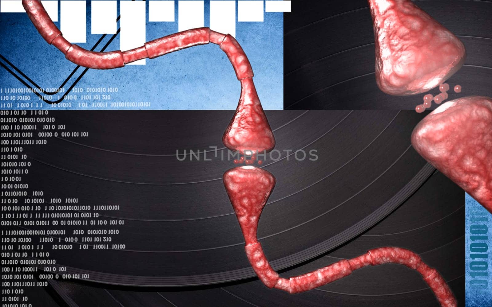 Digital illustration of Synapse in colour background