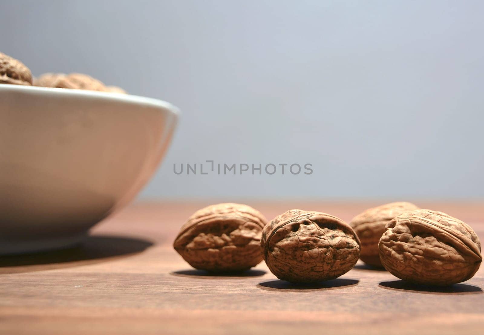 Walnuts on a table