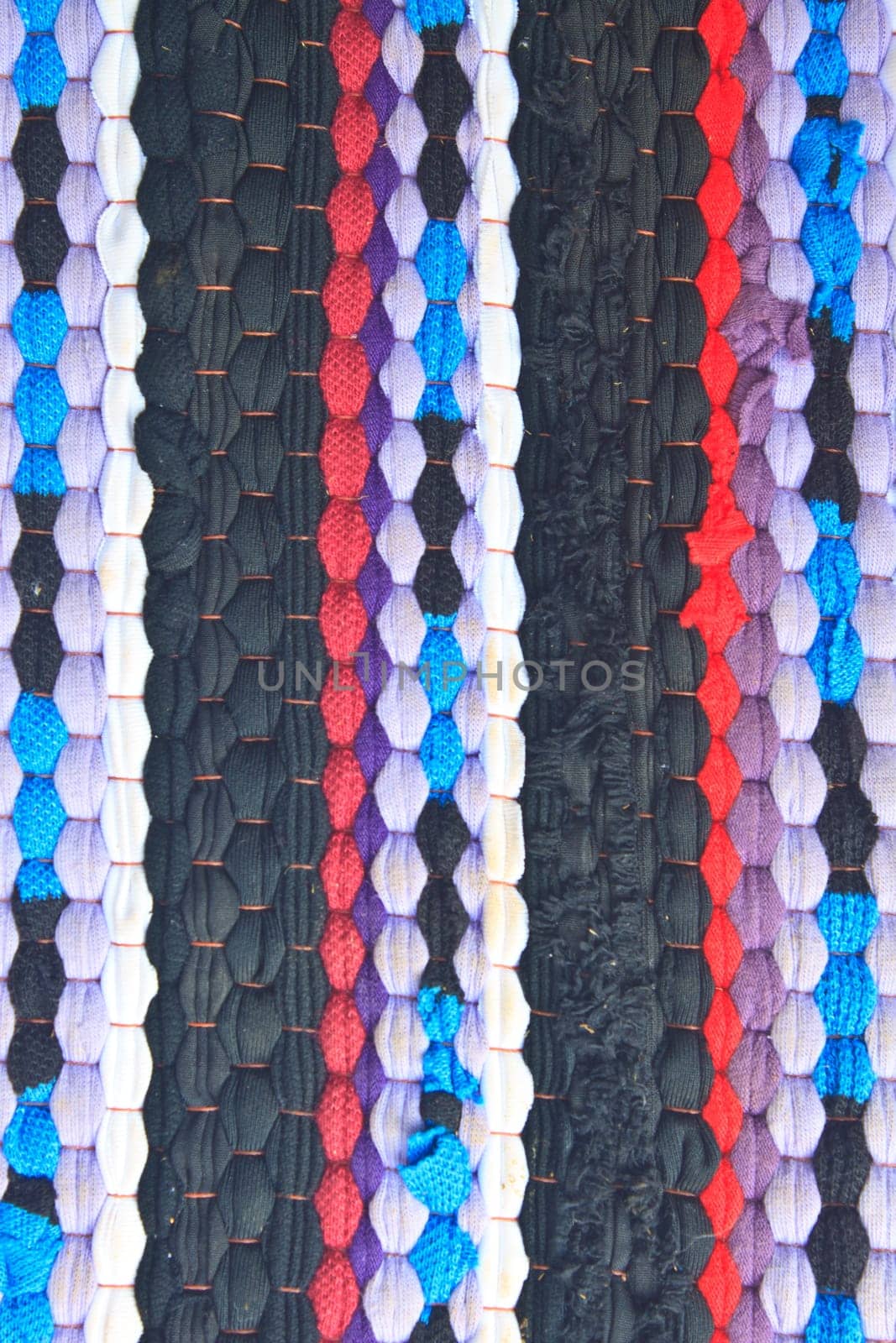 close up colorful doormat use for background