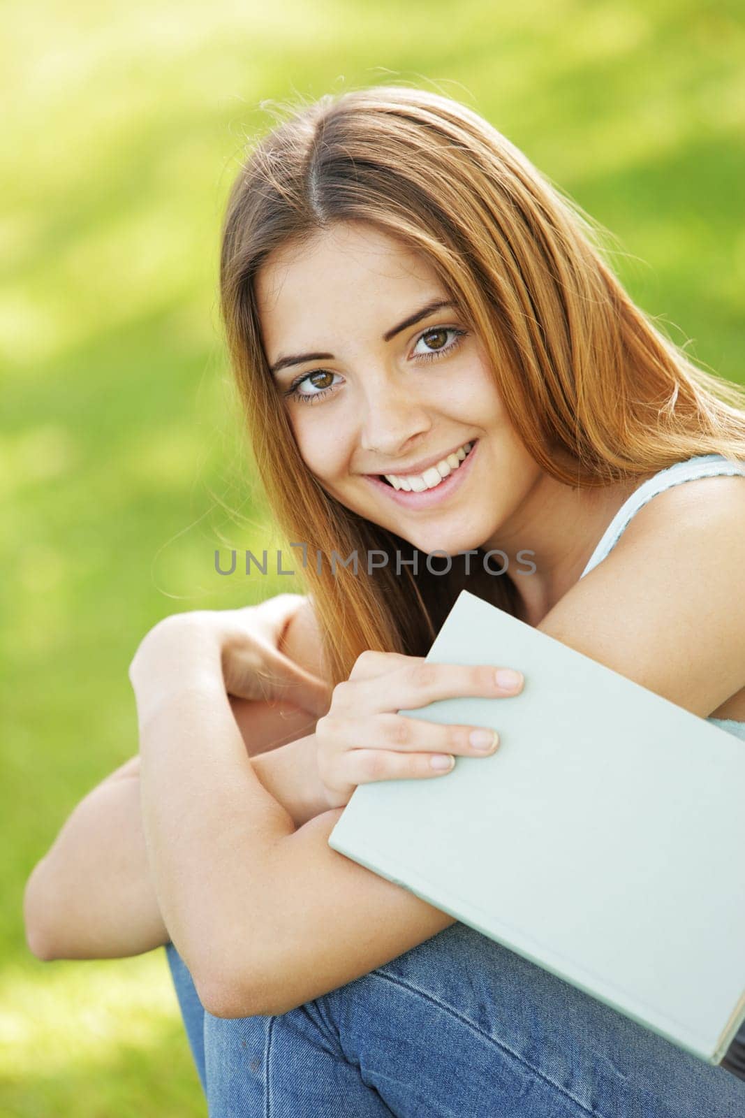 Young woman with book