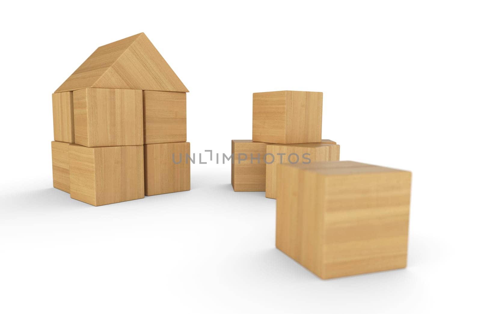 We build a house out of building blocks