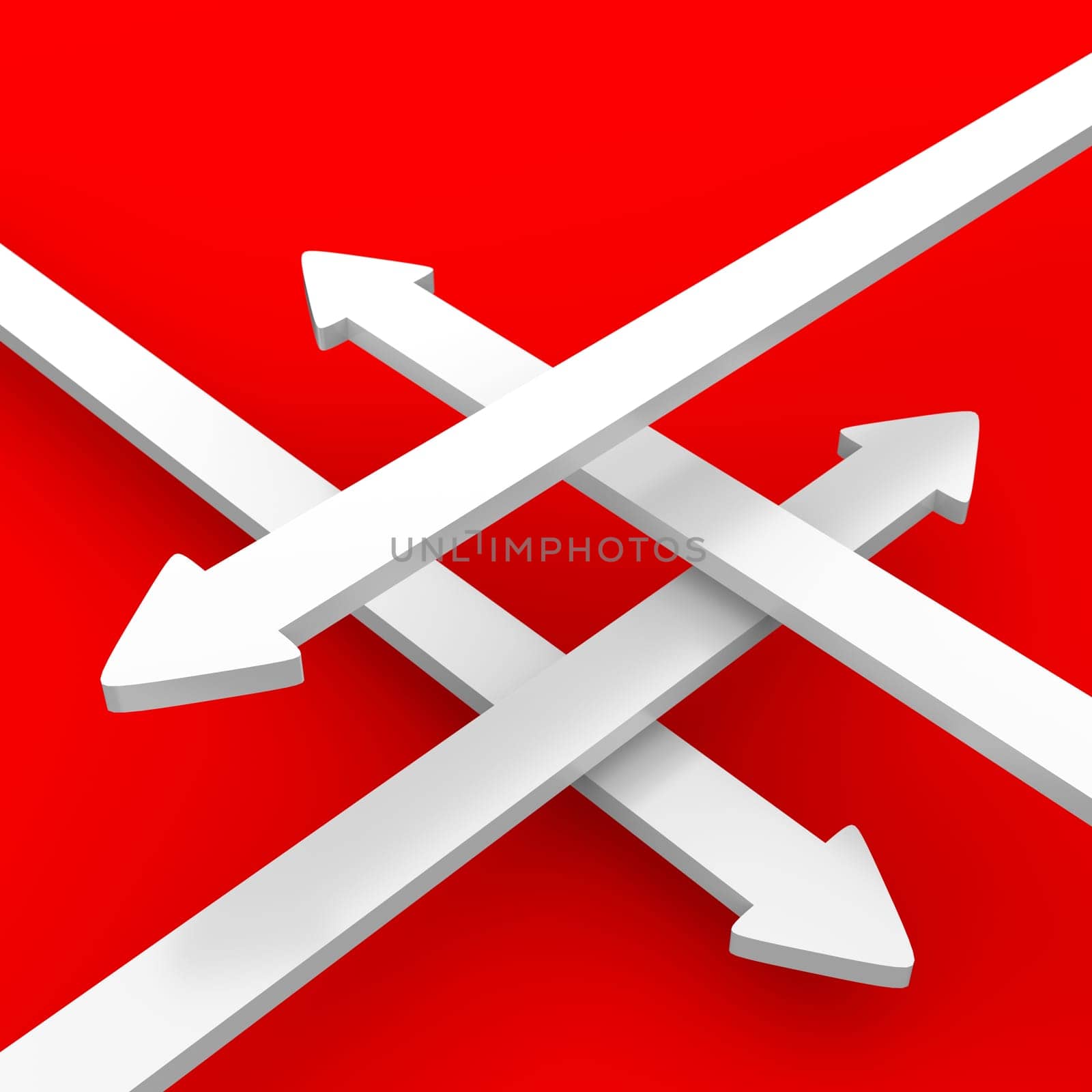 Arrow contrast red white