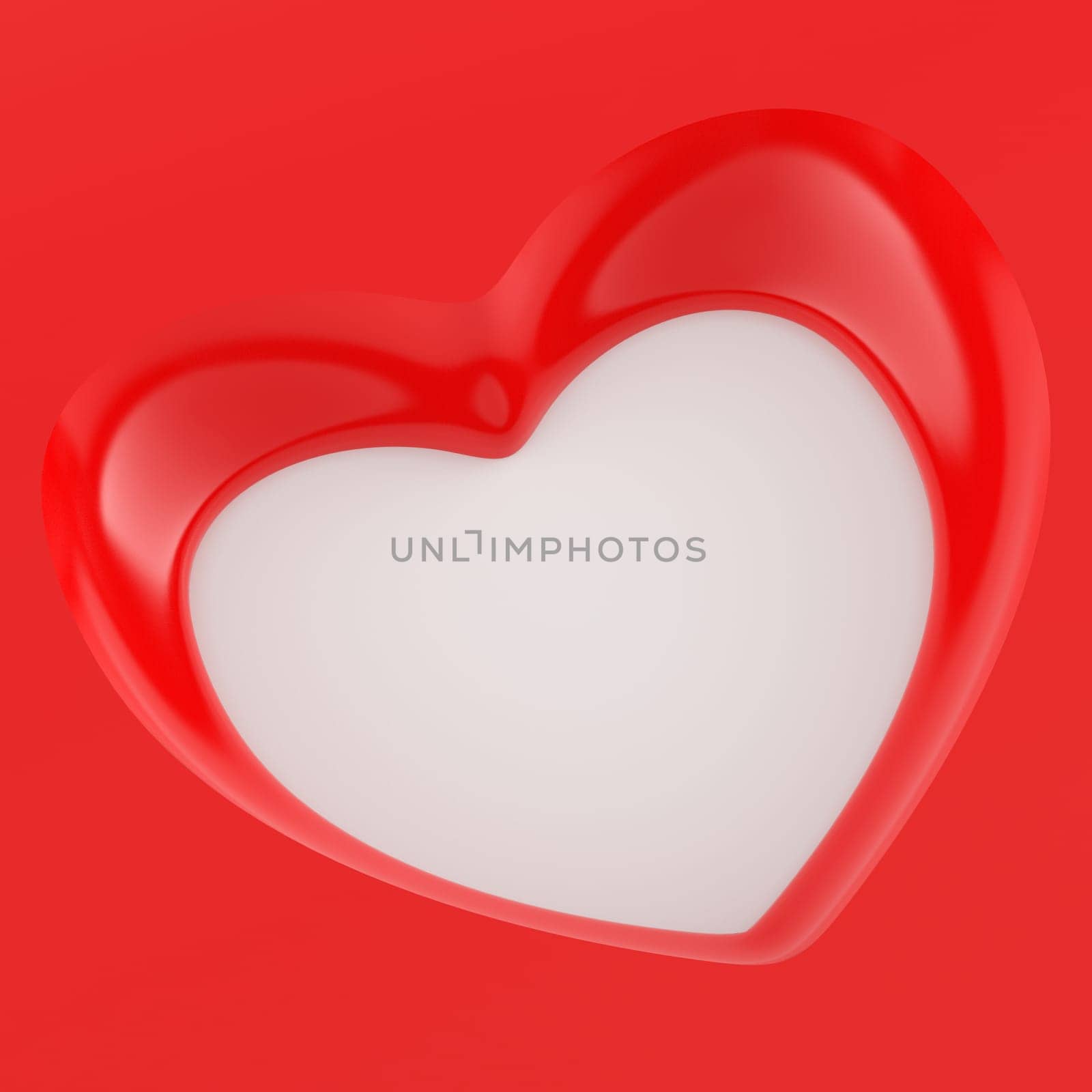 3D Heart Flyer Square - Red White