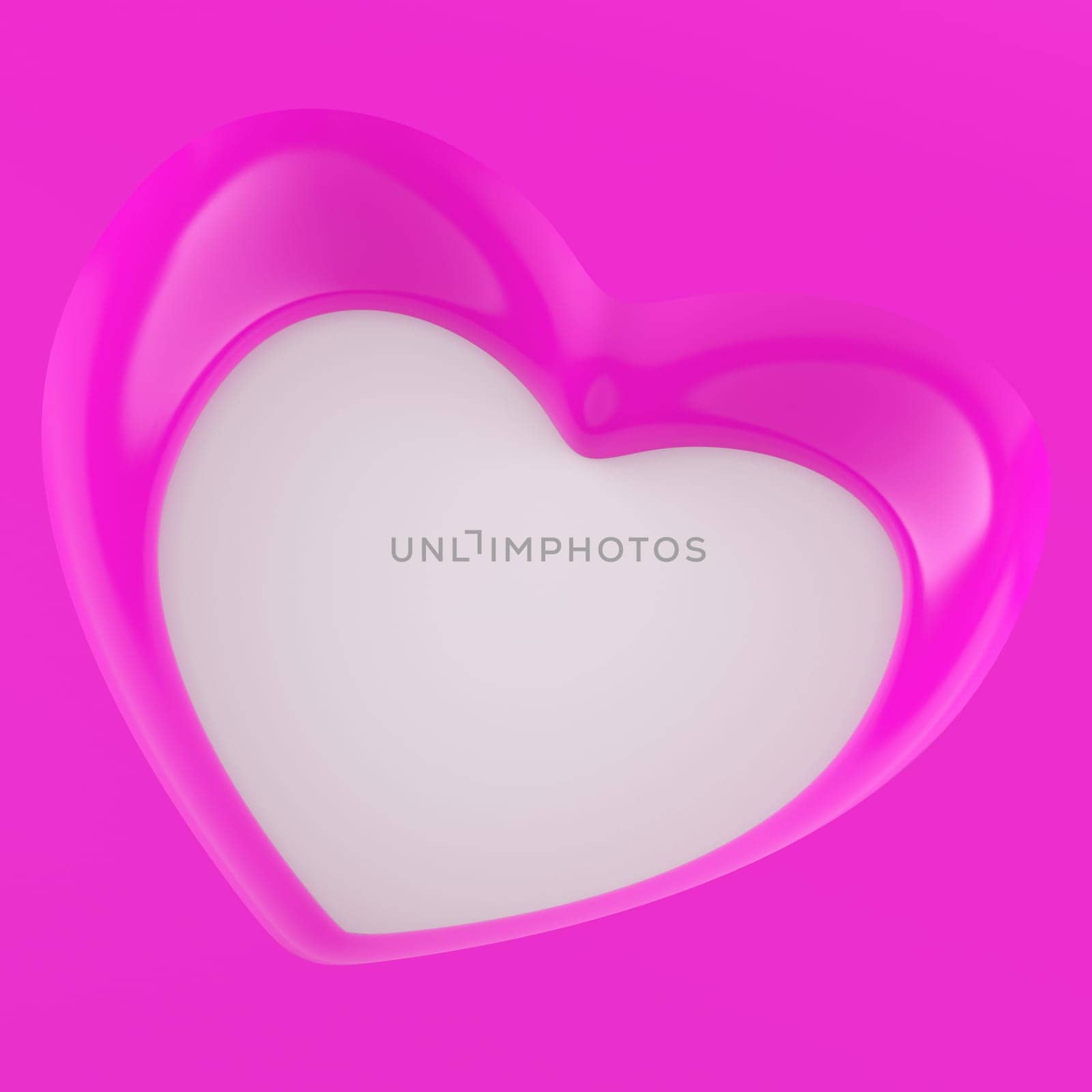 3D Heart Flyer Square - Pink White
