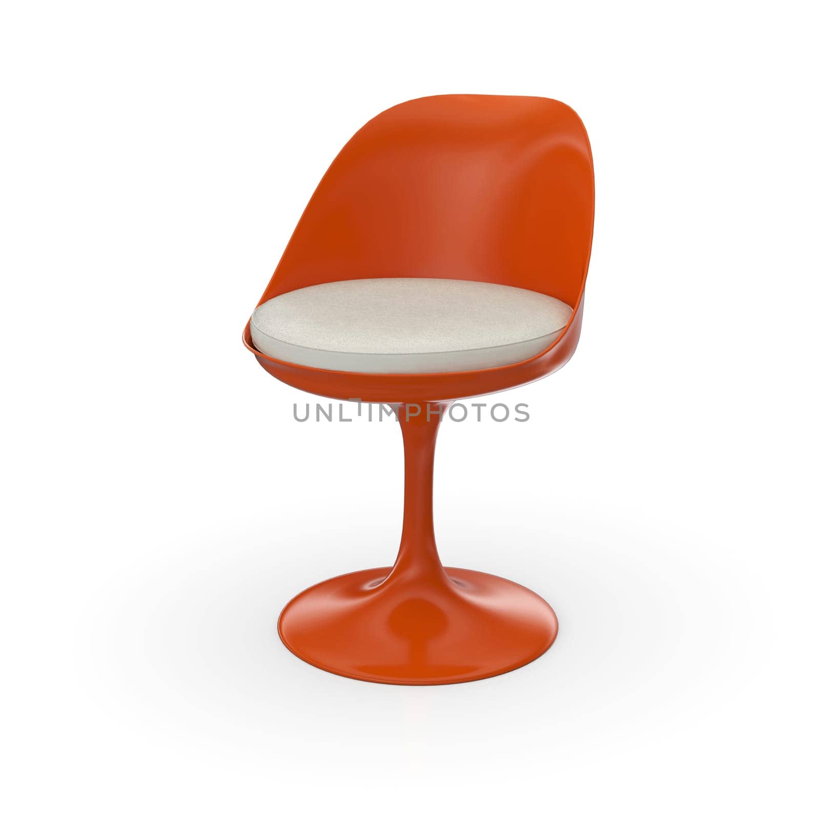 Retro Design Chair - Orange White