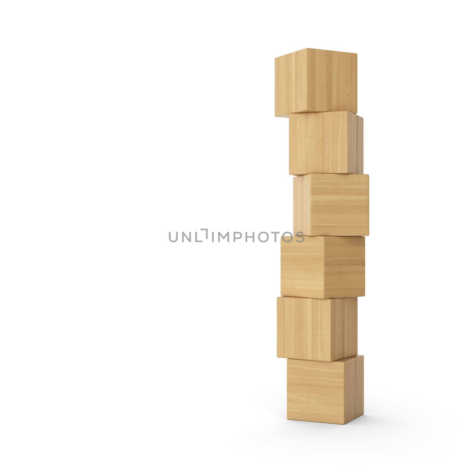 Tower made of wooden blocks insulated 6
