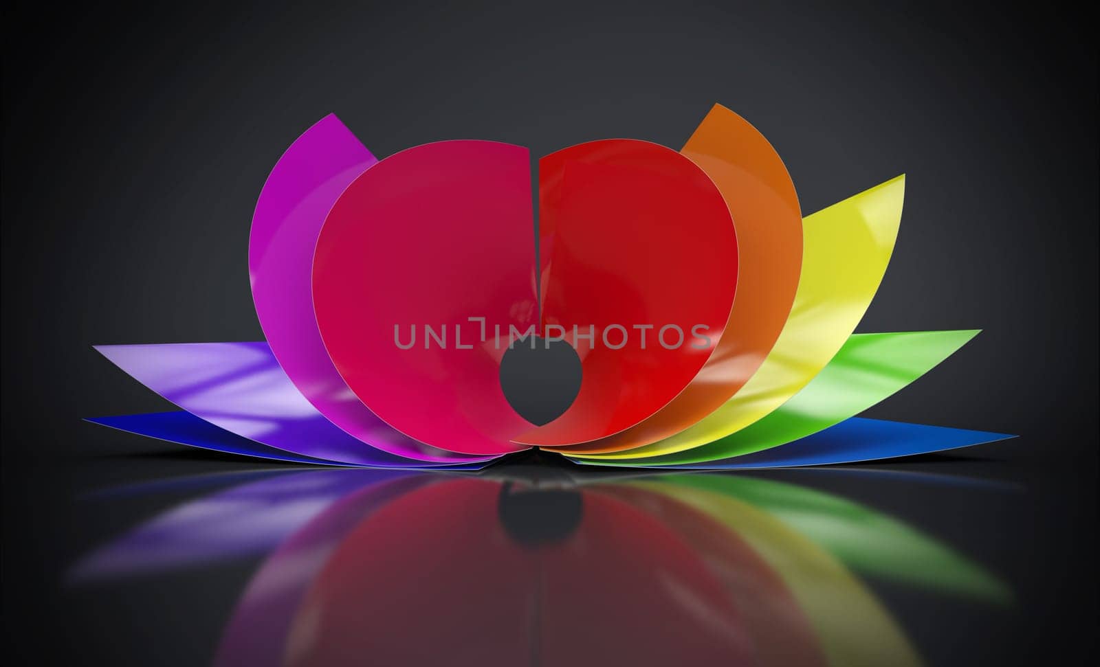 Paperlove - Colourful paper in the shape of a heart