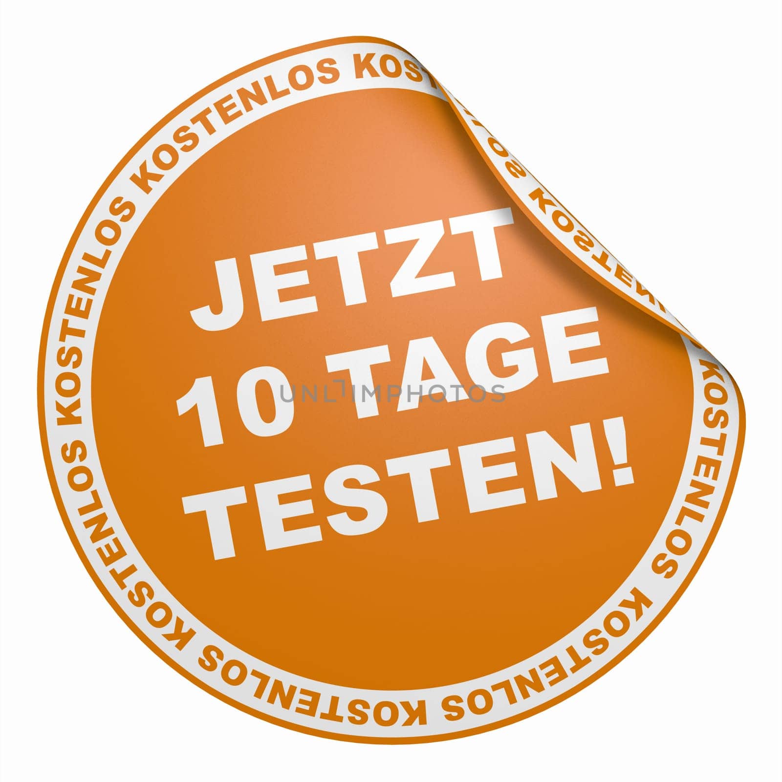 3D Sticker Orange - Test now for 10 days