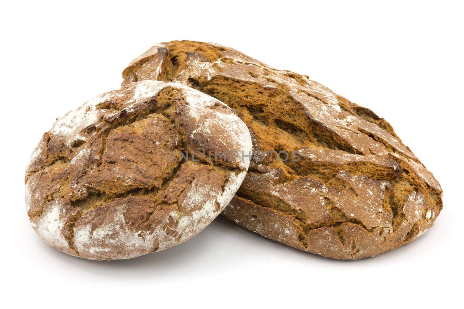 Bread,fresh crispy loaf of bread on a white background