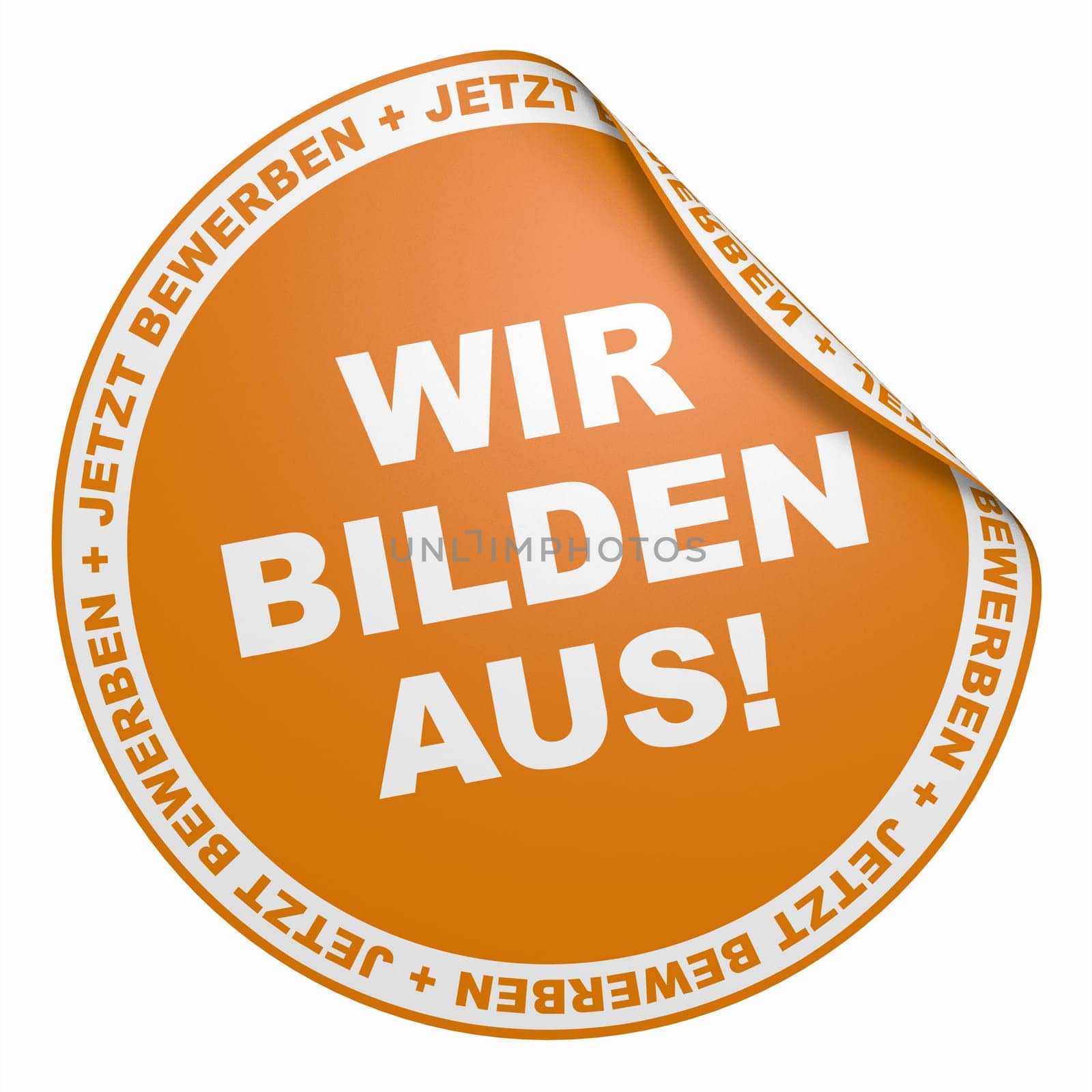 3D Sticker Orange - We train