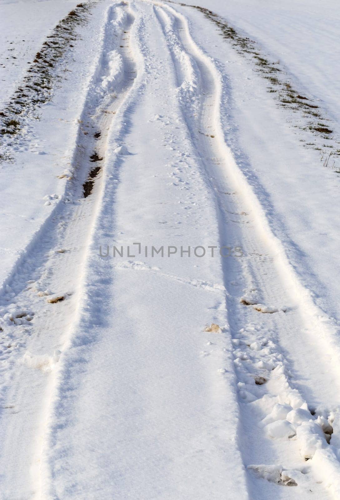 Lanes in the snow