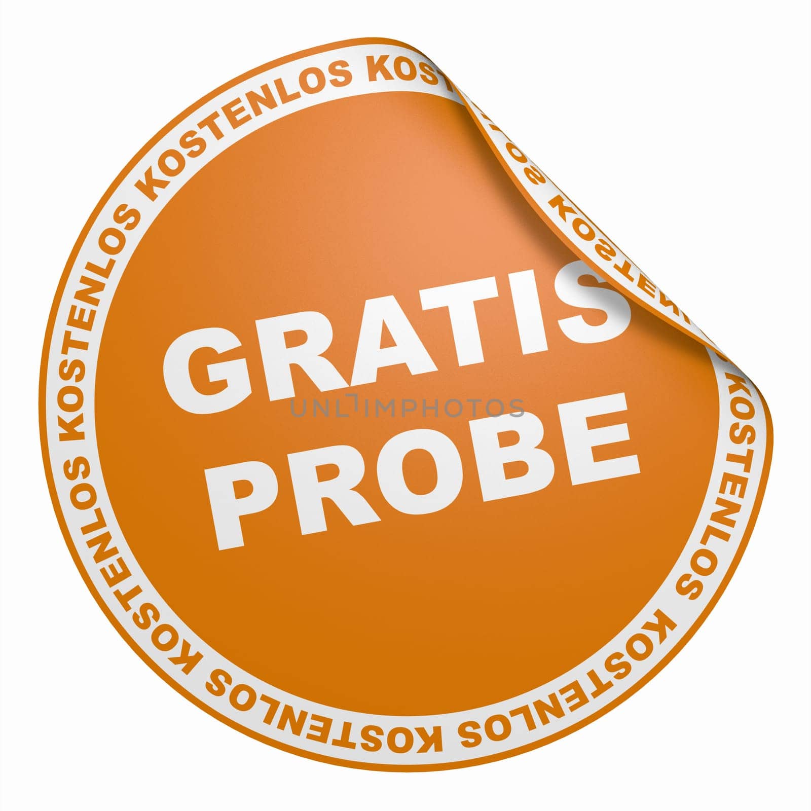 3D Sticker Orange- Free Sample