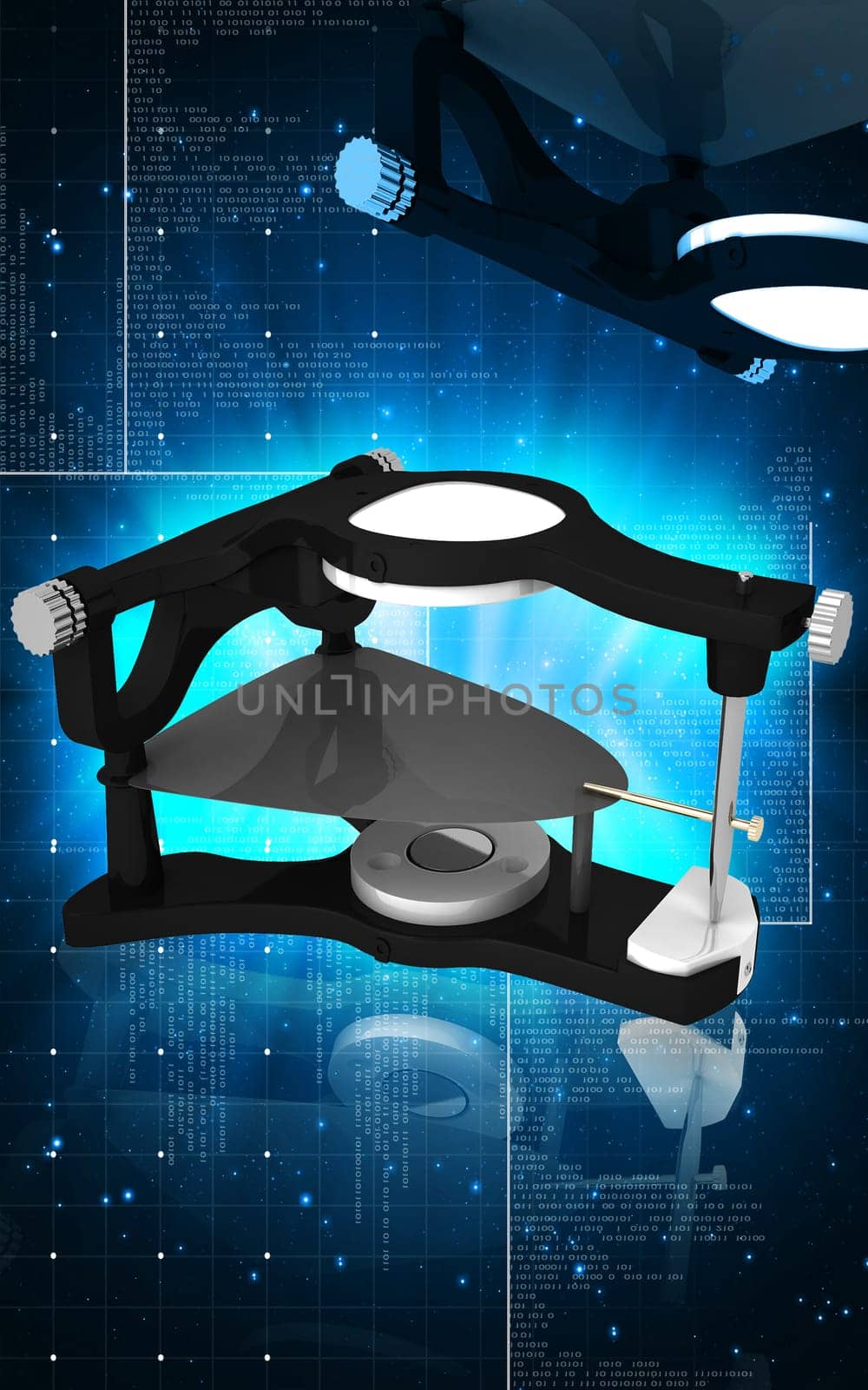 Digital illustration of Dental magnetic adjustable in colour background