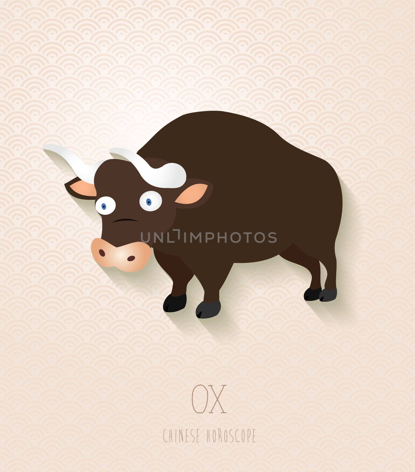 2021 Chinese New Year of the Ox funny cartoon zodiac collection illustration. EPS10 vector file with transparency layers.