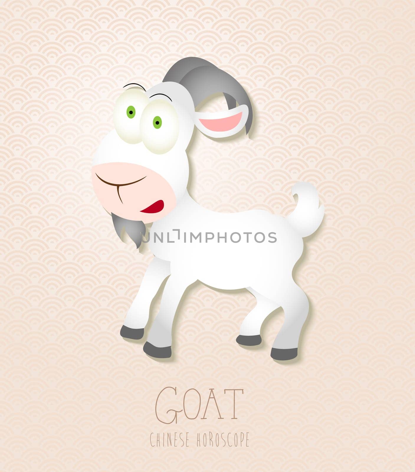 2015 Chinese New Year of the Goat and Sheep funny cartoon zodiac collection illustration. EPS10 vector file with transparency layers.